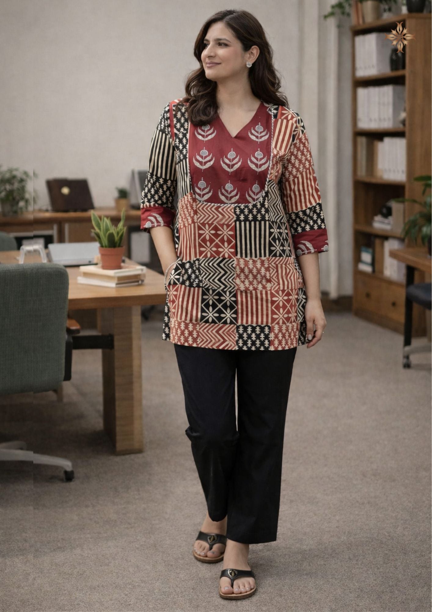 Ajrakh Short Kurta