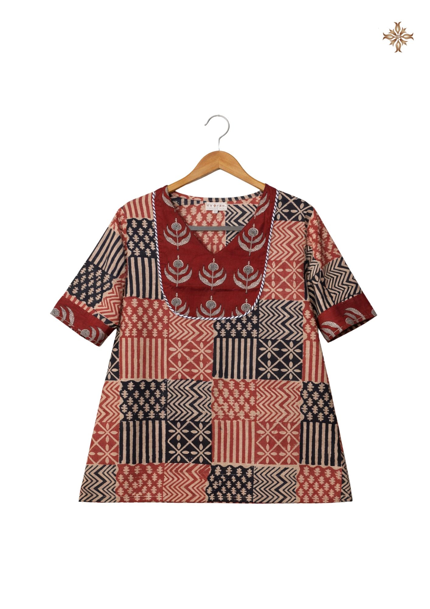 Ajrakh Short Kurta
