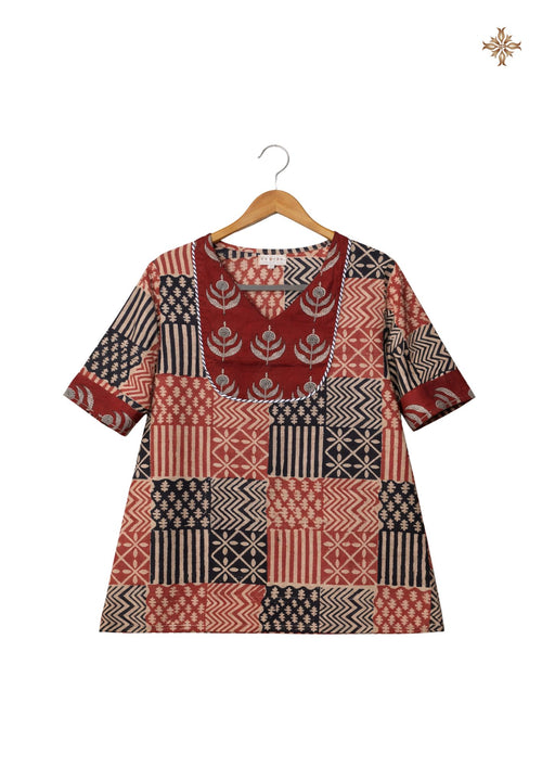 Ajrakh Short Kurta