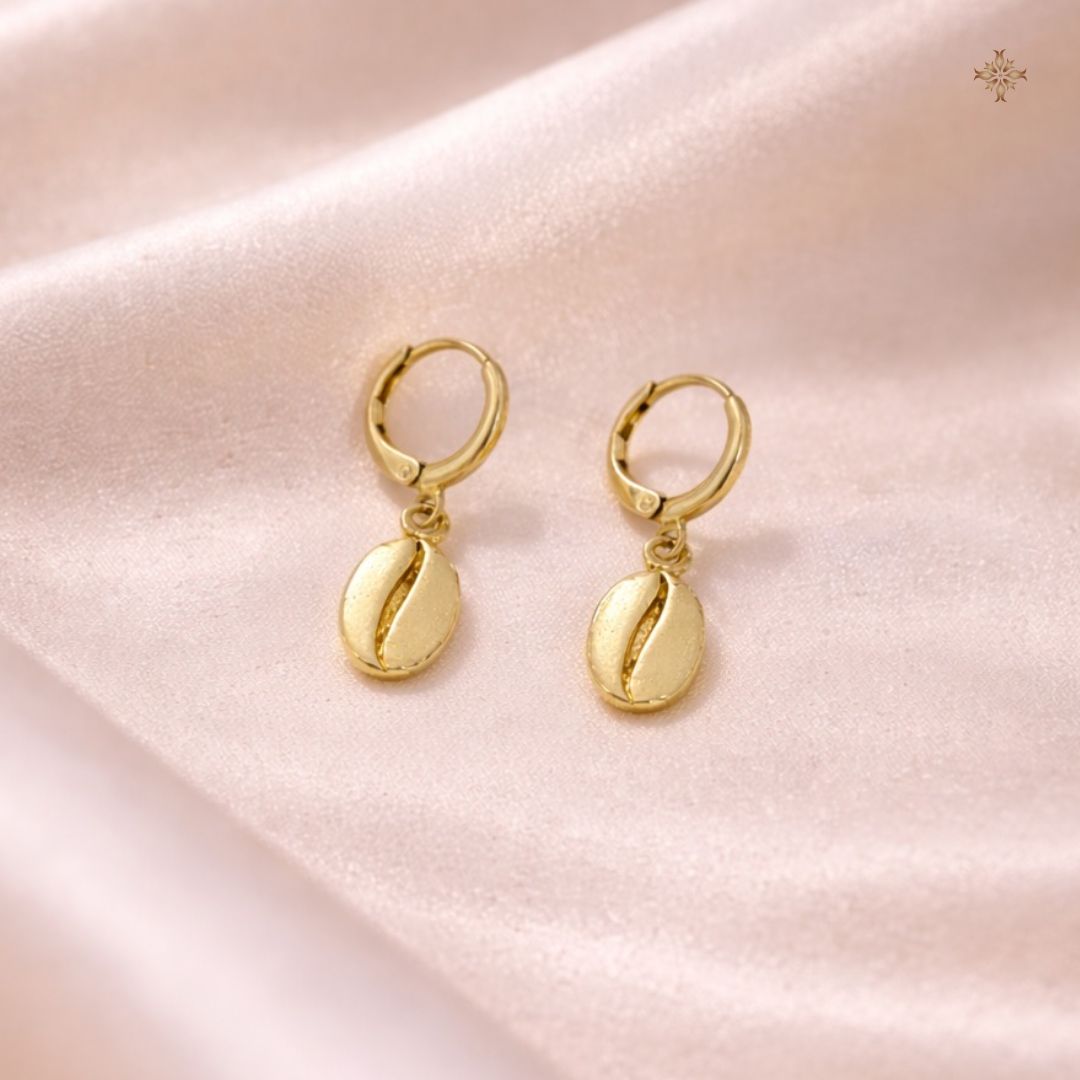 Coffee Bean Charm Earrings